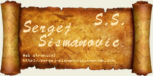Sergej Šišmanović vizit kartica